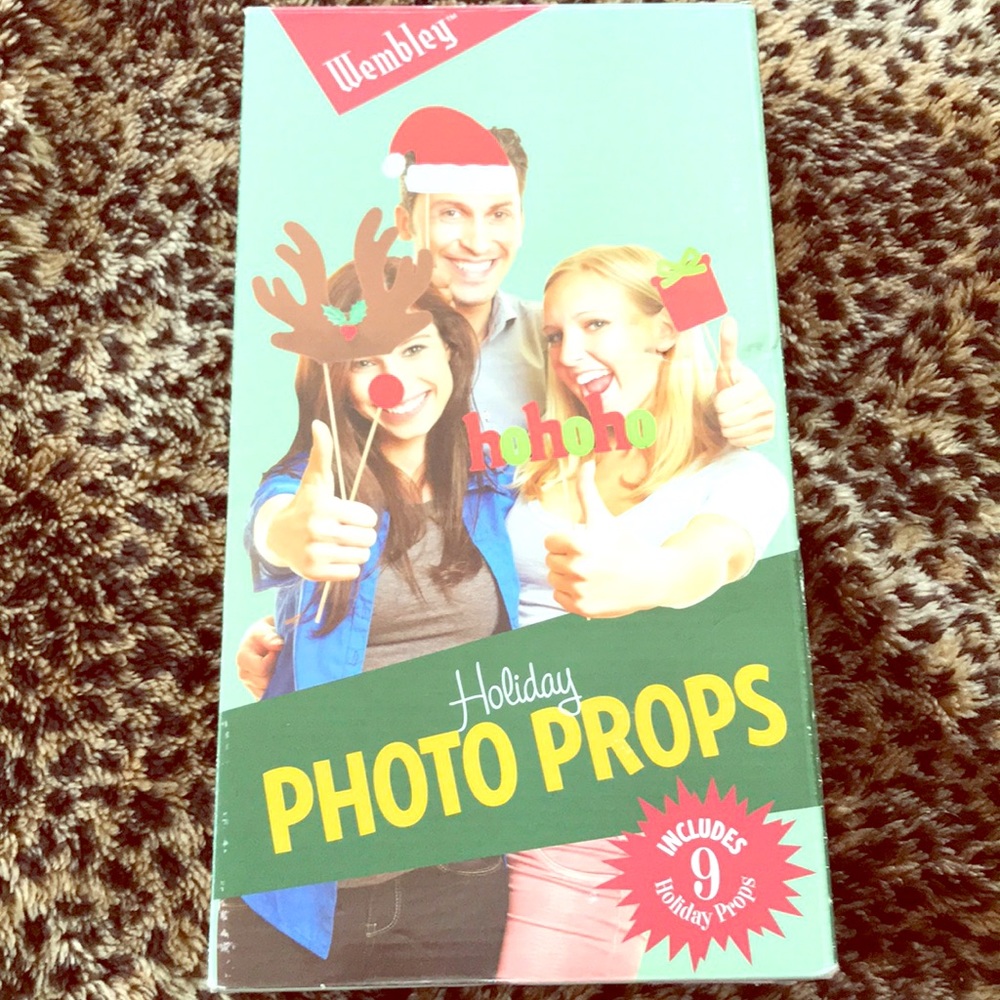 Set of 9 HOLIDAY PHOTO PROPS FOR HOLIDAY PARTIES